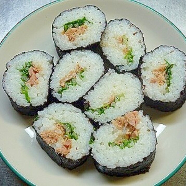 水菜とツナの海苔巻き レシピ 作り方 By さなずら 楽天レシピ